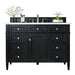 James Martin Vanities - Brittany 48" Single Bathroom Vanity in Black Onyx - 650 - V48 - BKO - 3ENC - Home Luxury USA