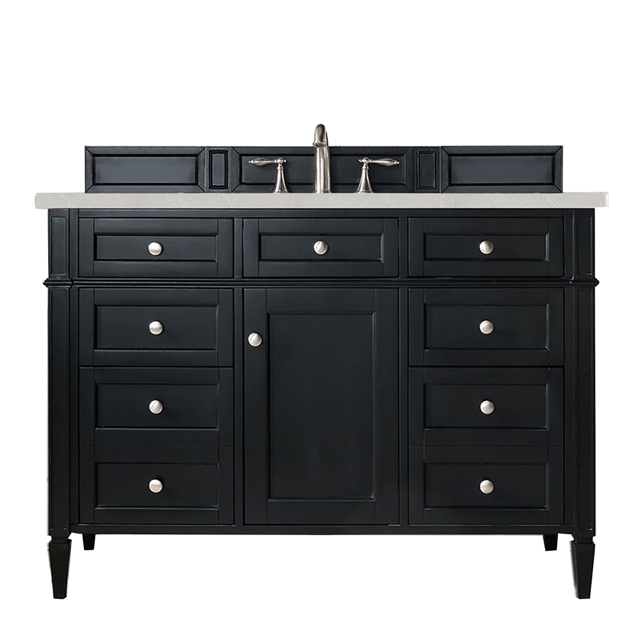 James Martin Vanities - Brittany 48" Single Bathroom Vanity in Black Onyx - 650 - V48 - BKO - 3ESR - Home Luxury USA