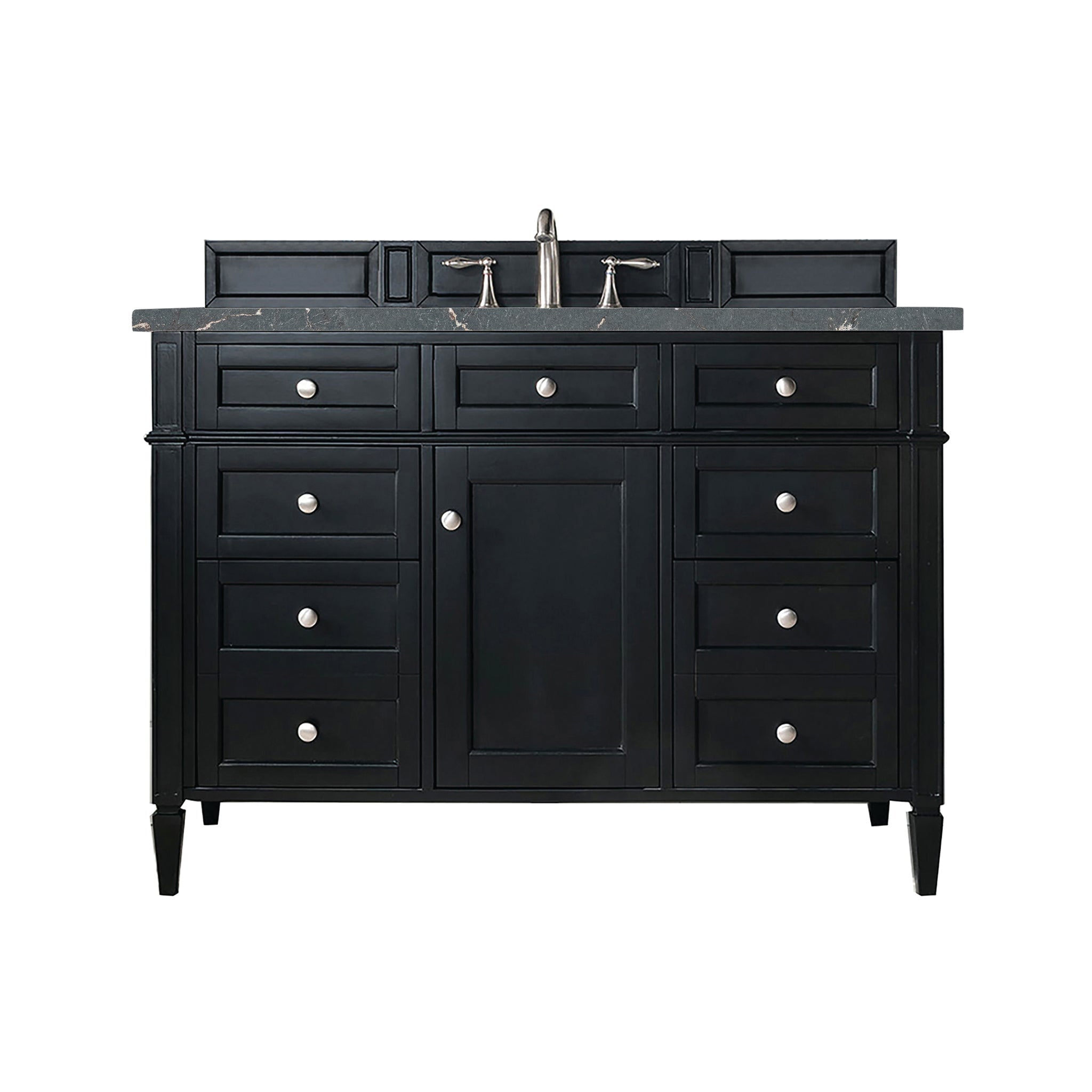 James Martin Vanities - Brittany 48" Single Bathroom Vanity in Black Onyx - 650 - V48 - BKO - 3PBL - Home Luxury USA