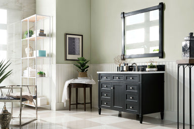 James Martin Vanities - Brittany 48" Single Bathroom Vanity in Black Onyx - 650 - V48 - BKO - Home Luxury USA