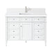 James Martin Vanities - Brittany 48" Single Bathroom Vanity in Bright White - 655 - V48 - BW - 1WZ - Home Luxury USA