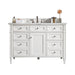 James Martin Vanities - Brittany 48" Single Bathroom Vanity in Bright White - 655 - V48 - BW - 3AF - Home Luxury USA