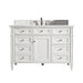 James Martin Vanities - Brittany 48" Single Bathroom Vanity in Bright White - 655 - V48 - BW - 3CAR - Home Luxury USA