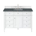 James Martin Vanities - Brittany 48" Single Bathroom Vanity in Bright White - 655 - V48 - BW - 3PBL - Home Luxury USA