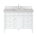 James Martin Vanities - Brittany 48" Single Bathroom Vanity in Bright White - 655 - V48 - BW - 3VSL - Home Luxury USA