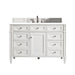 James Martin Vanities - Brittany 48" Single Bathroom Vanity in Bright White - 655 - V48 - BW - 3WZ - Home Luxury USA