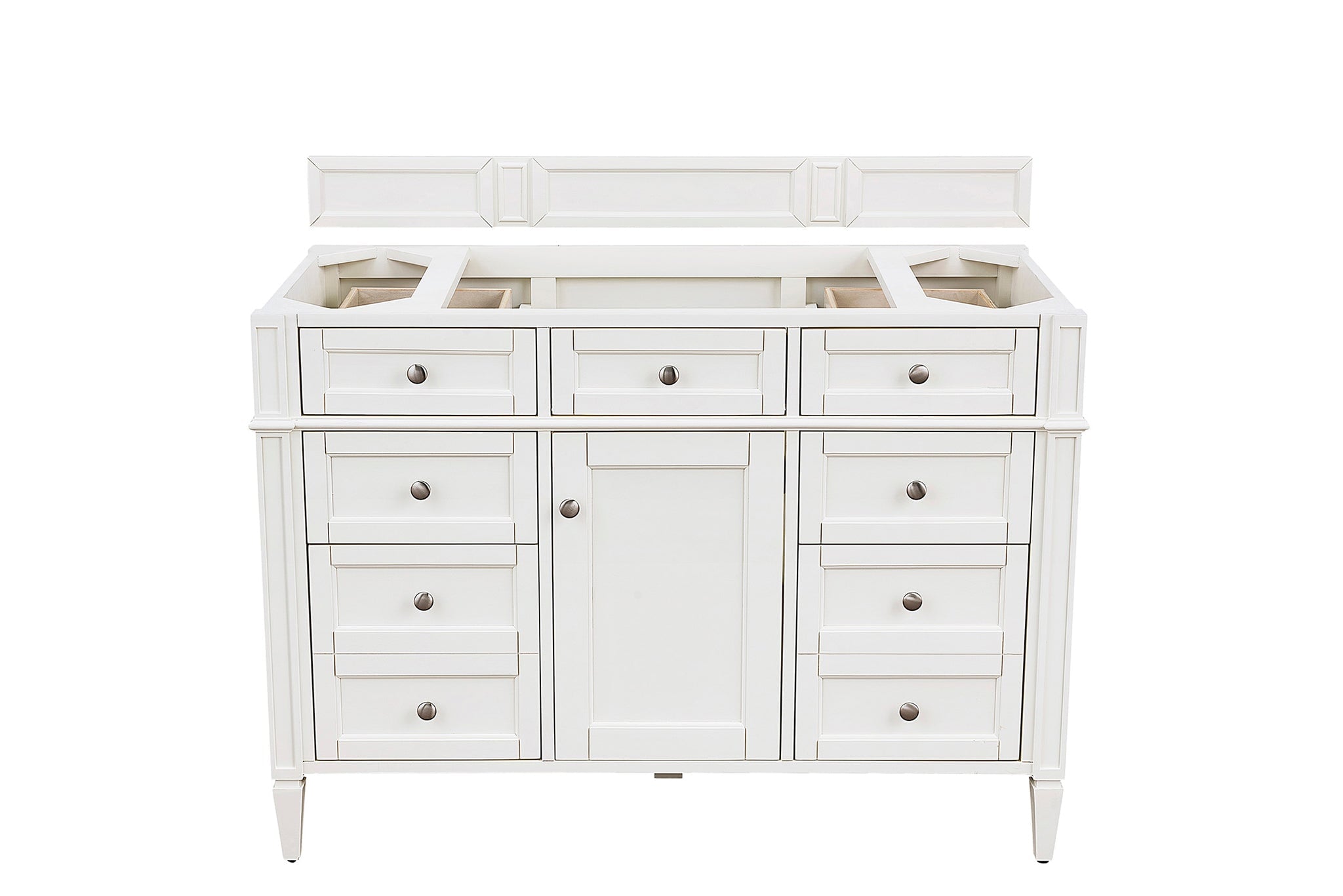 James Martin Vanities - Brittany 48" Single Bathroom Vanity in Bright White - 655 - V48 - BW - Home Luxury USA