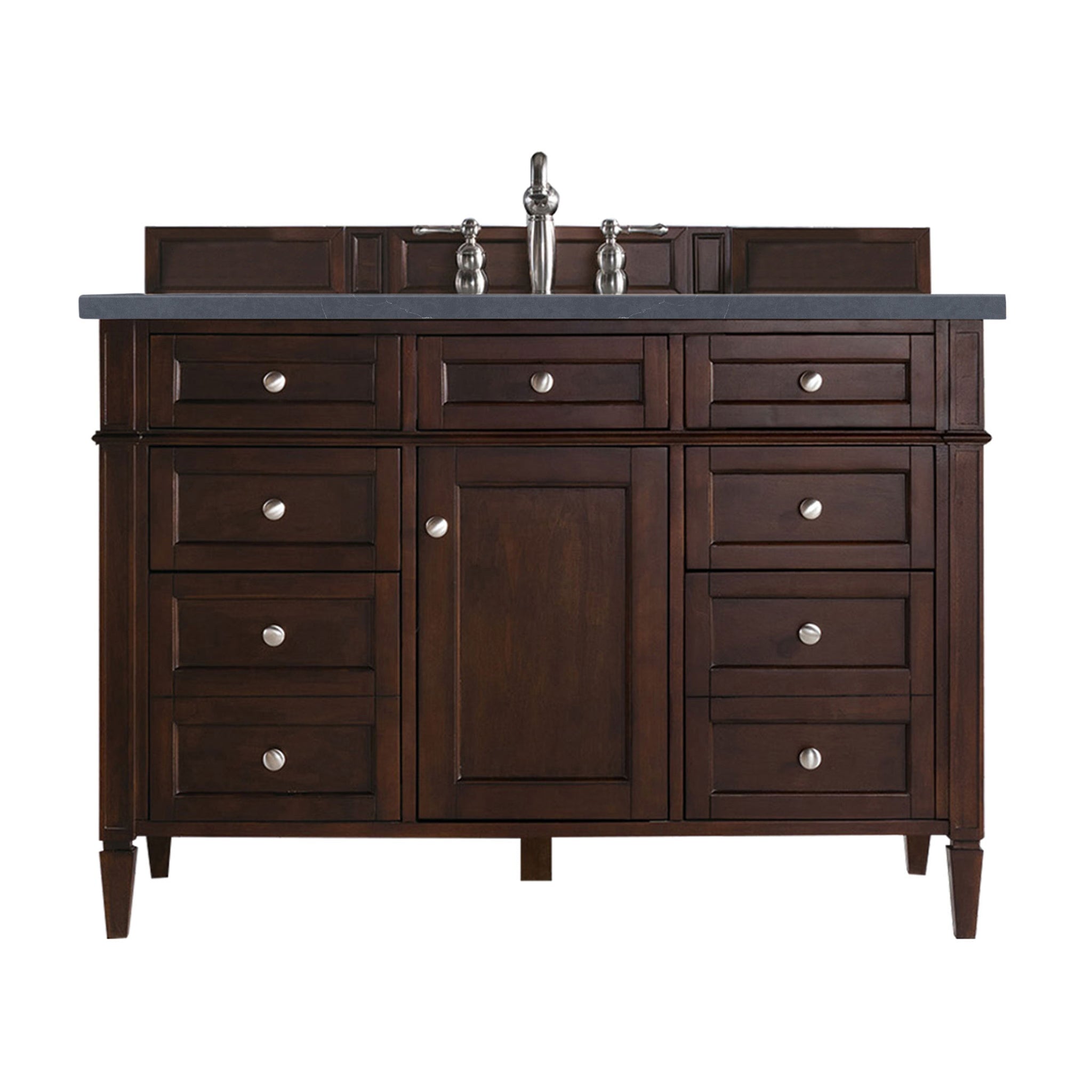 James Martin Vanities - Brittany 48" Single Bathroom Vanity in Burnished Mahogany - 650 - V48 - BNM - 3CSP - Home Luxury USA