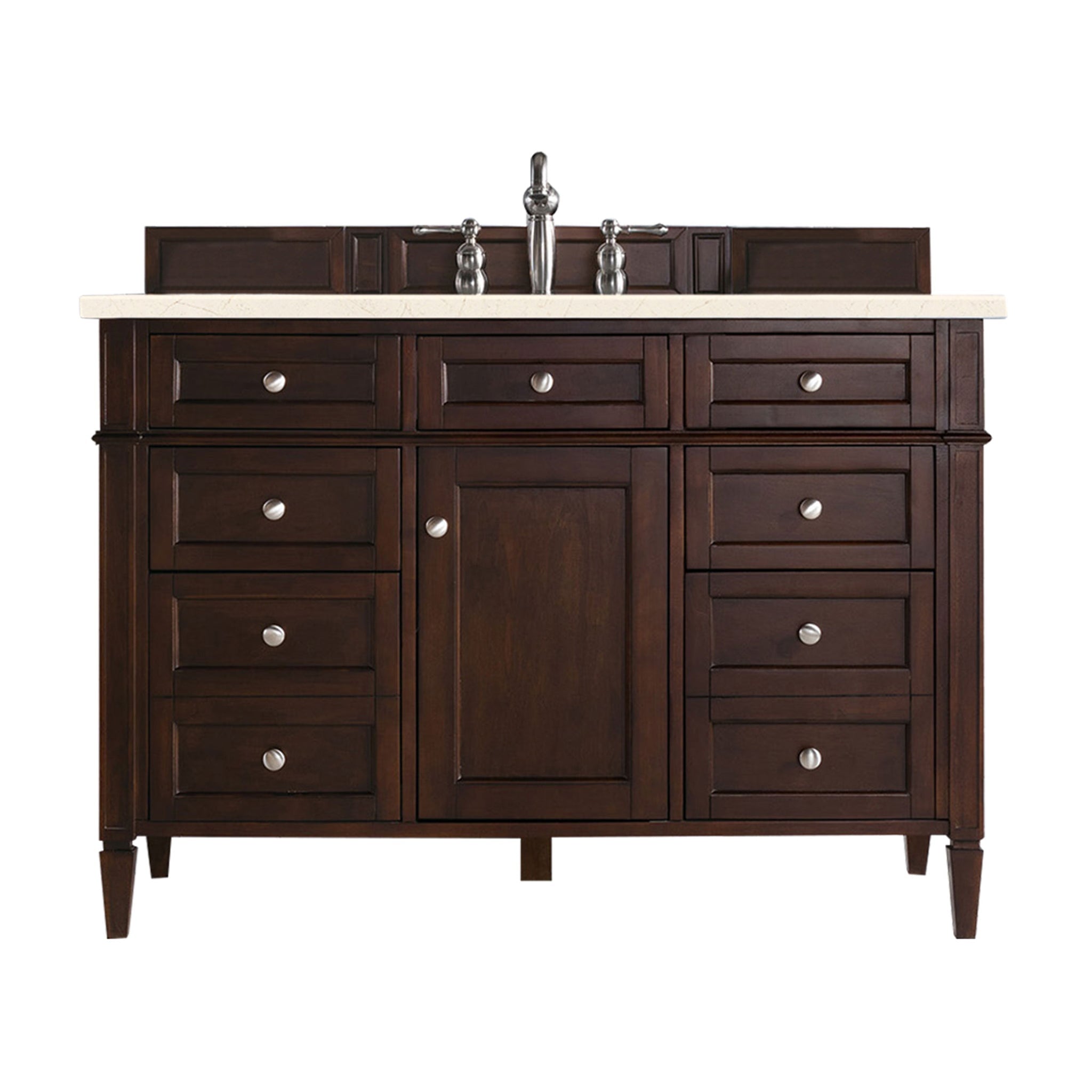 James Martin Vanities - Brittany 48" Single Bathroom Vanity in Burnished Mahogany - 650 - V48 - BNM - 3EMR - Home Luxury USA