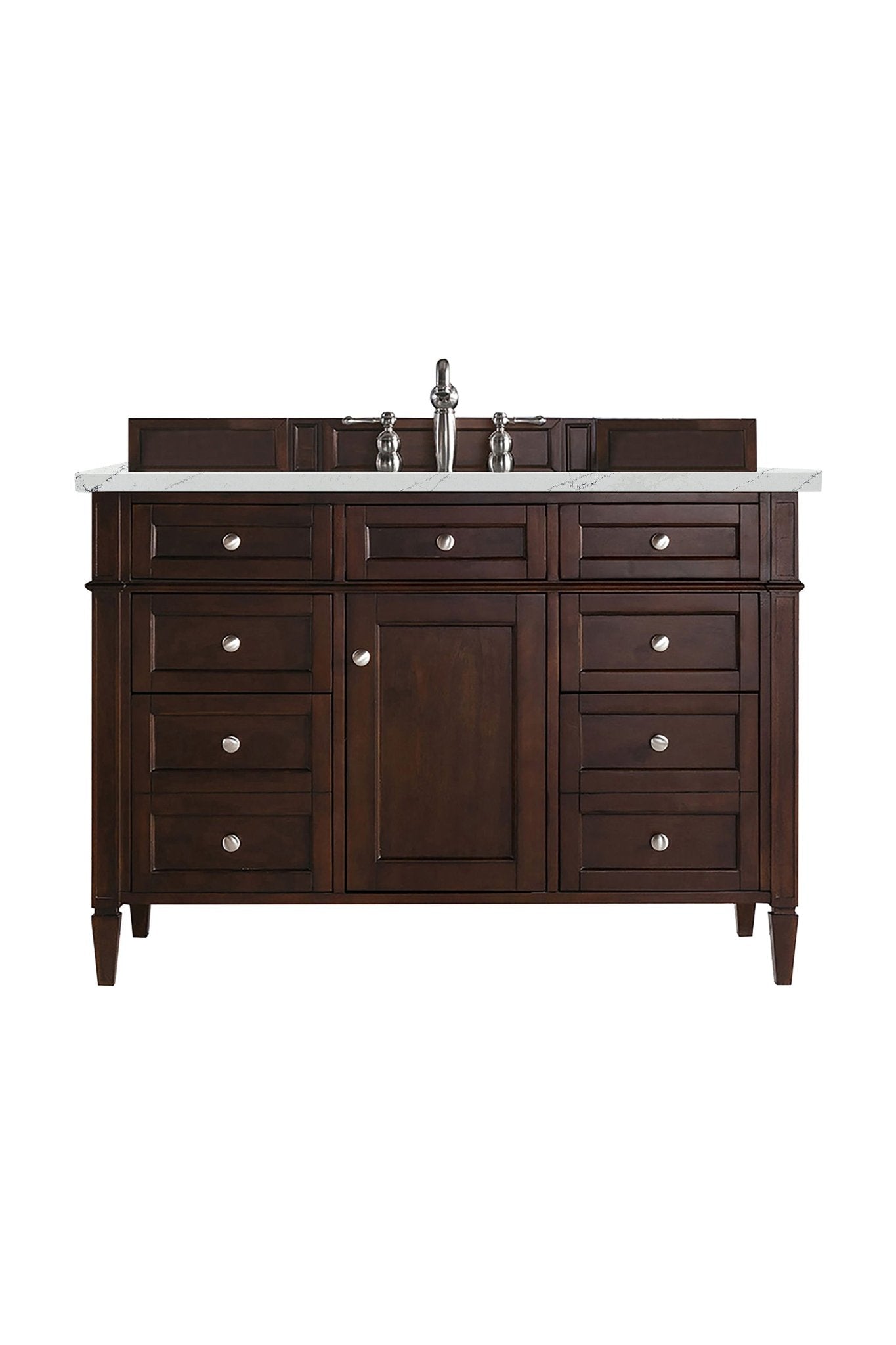 James Martin Vanities - Brittany 48" Single Bathroom Vanity in Burnished Mahogany - 650 - V48 - BNM - 3ENC - Home Luxury USA