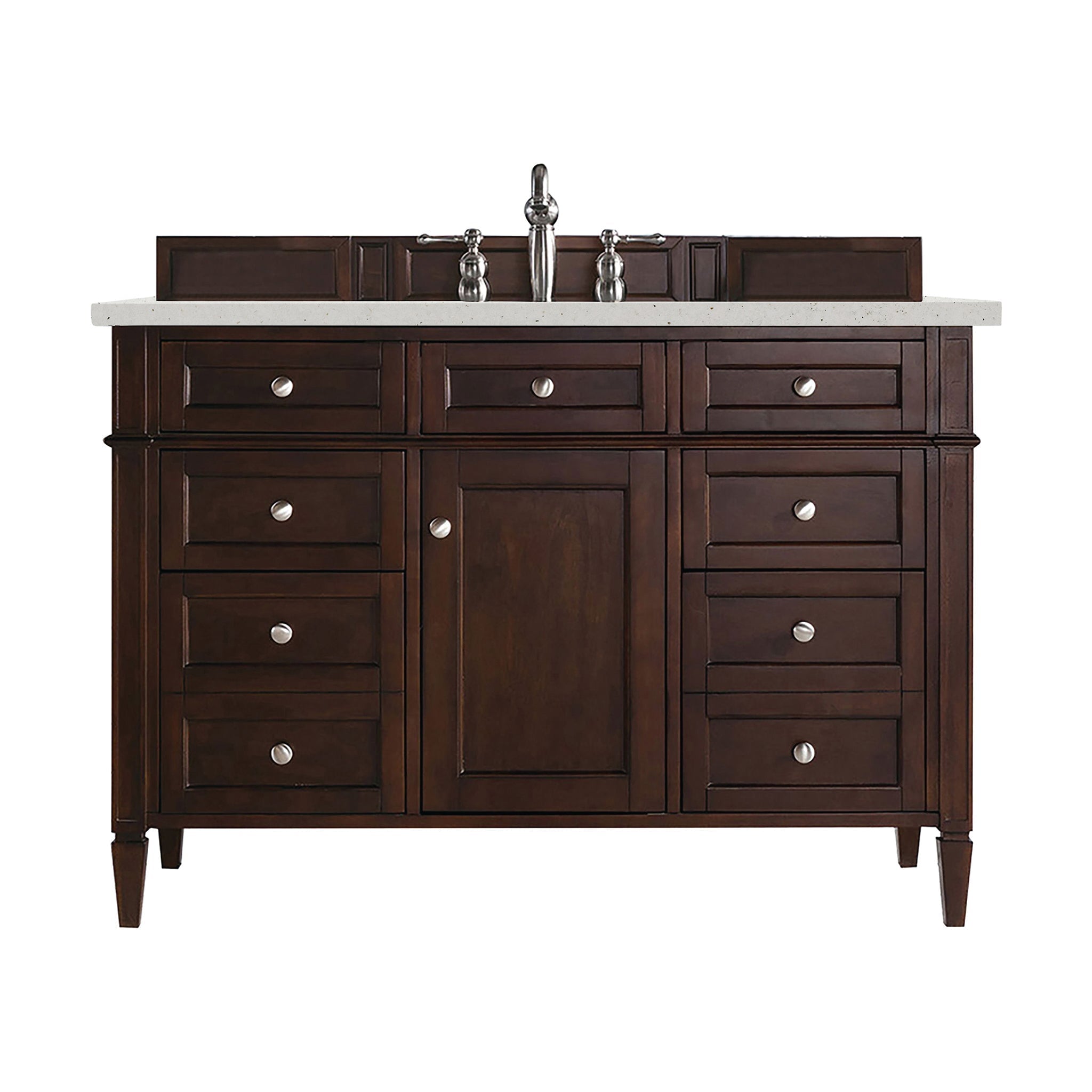 James Martin Vanities - Brittany 48" Single Bathroom Vanity in Burnished Mahogany - 650 - V48 - BNM - 3LDL - Home Luxury USA