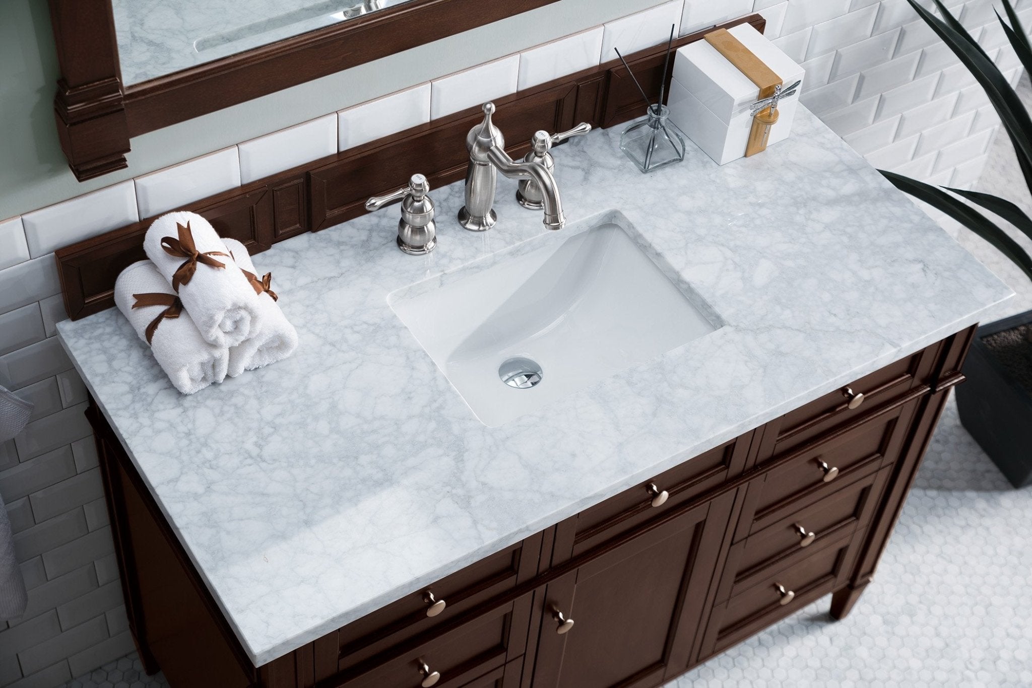 James Martin Vanities - Brittany 48" Single Bathroom Vanity in Burnished Mahogany - 650 - V48 - BNM - Home Luxury USA