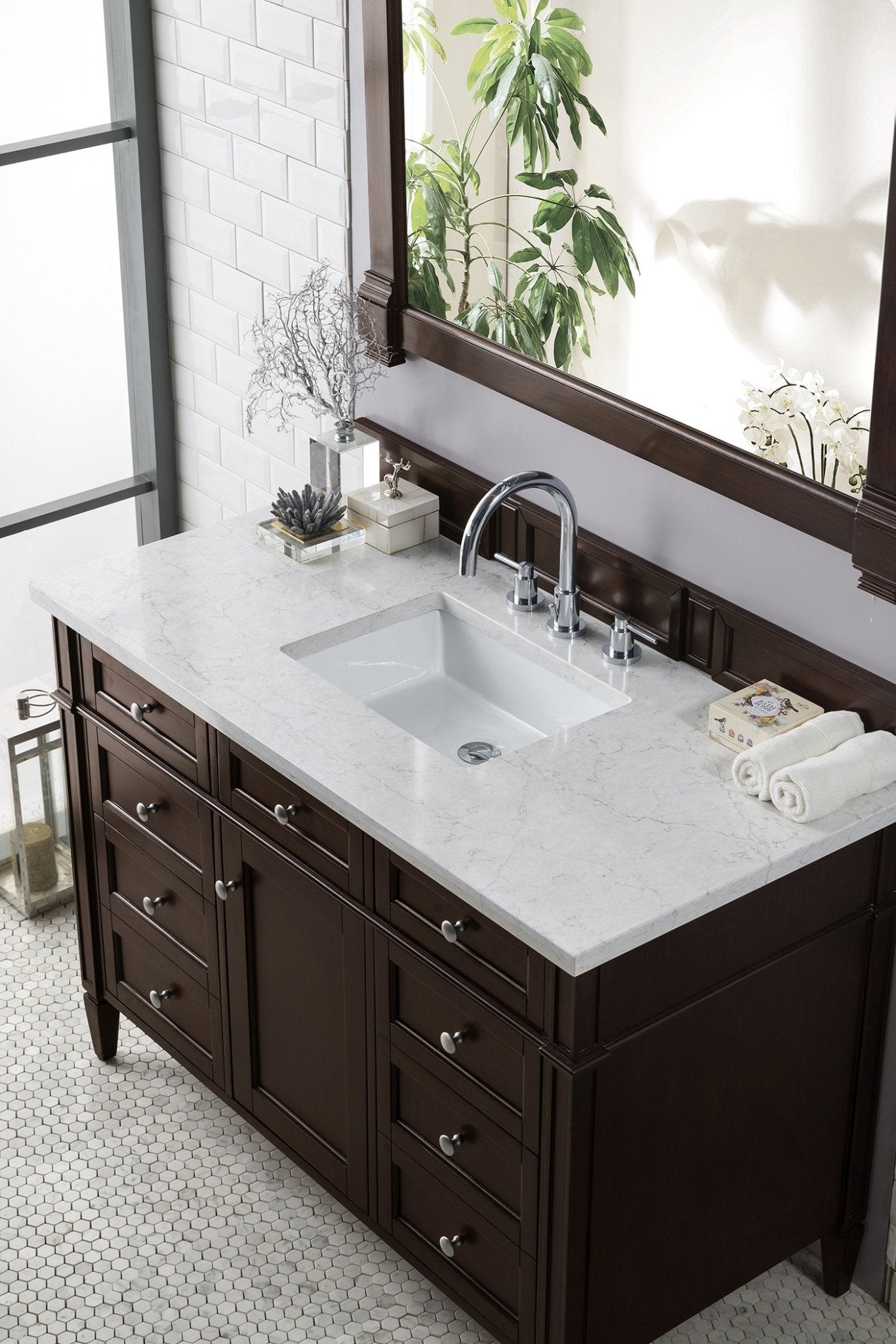 James Martin Vanities - Brittany 48" Single Bathroom Vanity in Burnished Mahogany - 650 - V48 - BNM - Home Luxury USA