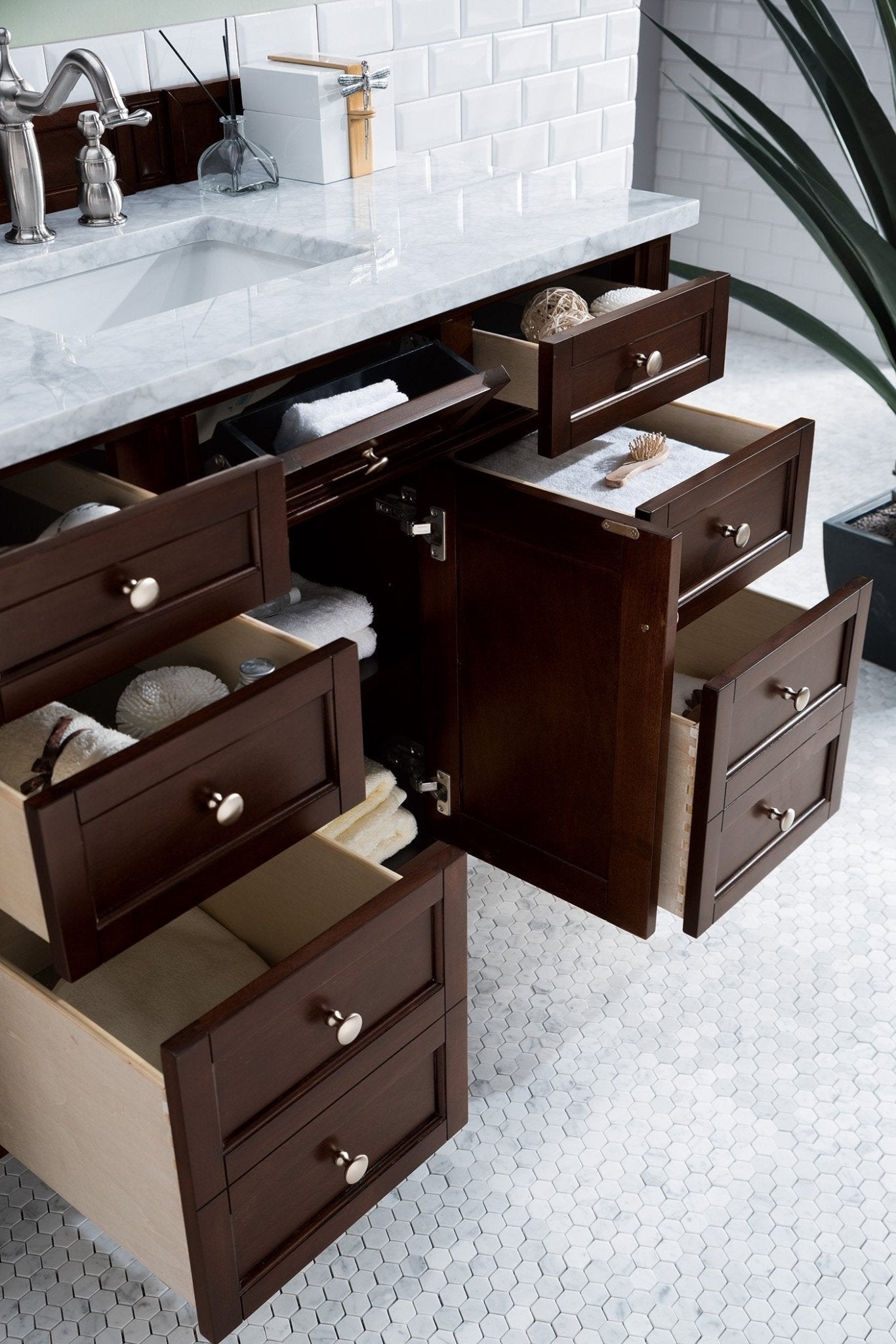 James Martin Vanities - Brittany 48" Single Bathroom Vanity in Burnished Mahogany - 650 - V48 - BNM - Home Luxury USA