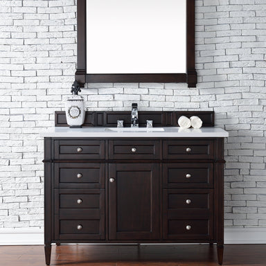 James Martin Vanities - Brittany 48" Single Bathroom Vanity in Burnished Mahogany - 650 - V48 - BNM - Home Luxury USA