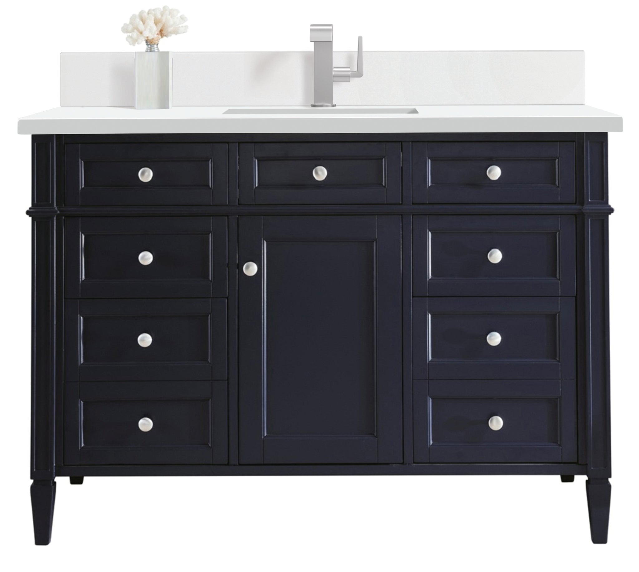 James Martin Vanities - Brittany 48" Single Bathroom Vanity in Victory Blue - 650 - V48 - VBL - 1WZ - Home Luxury USA