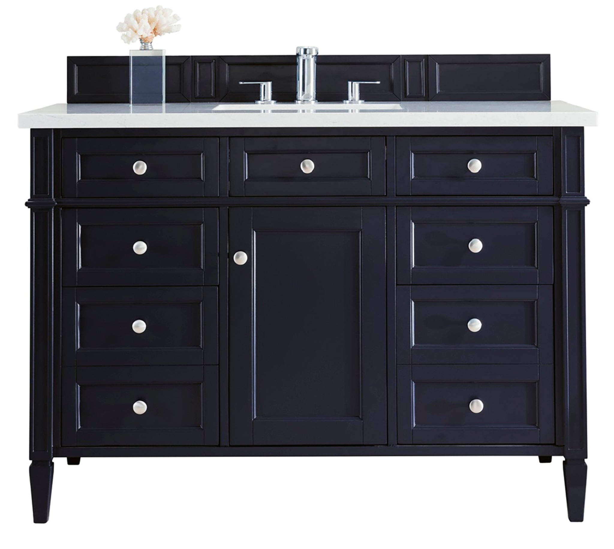 James Martin Vanities - Brittany 48" Single Bathroom Vanity in Victory Blue - 650 - V48 - VBL - 3AF - Home Luxury USA