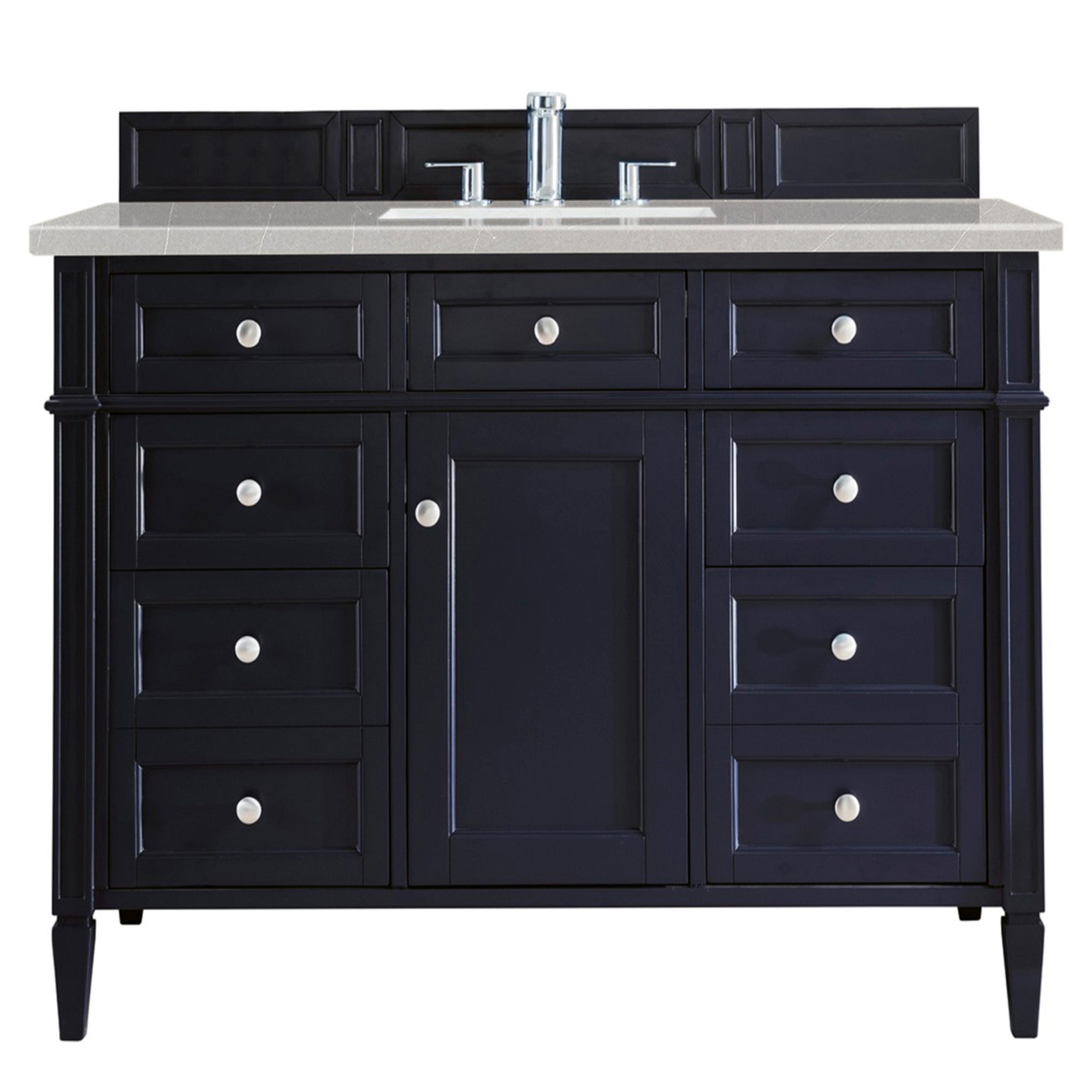 James Martin Vanities - Brittany 48" Single Bathroom Vanity in Victory Blue - 650 - V48 - VBL - 3ESR - Home Luxury USA