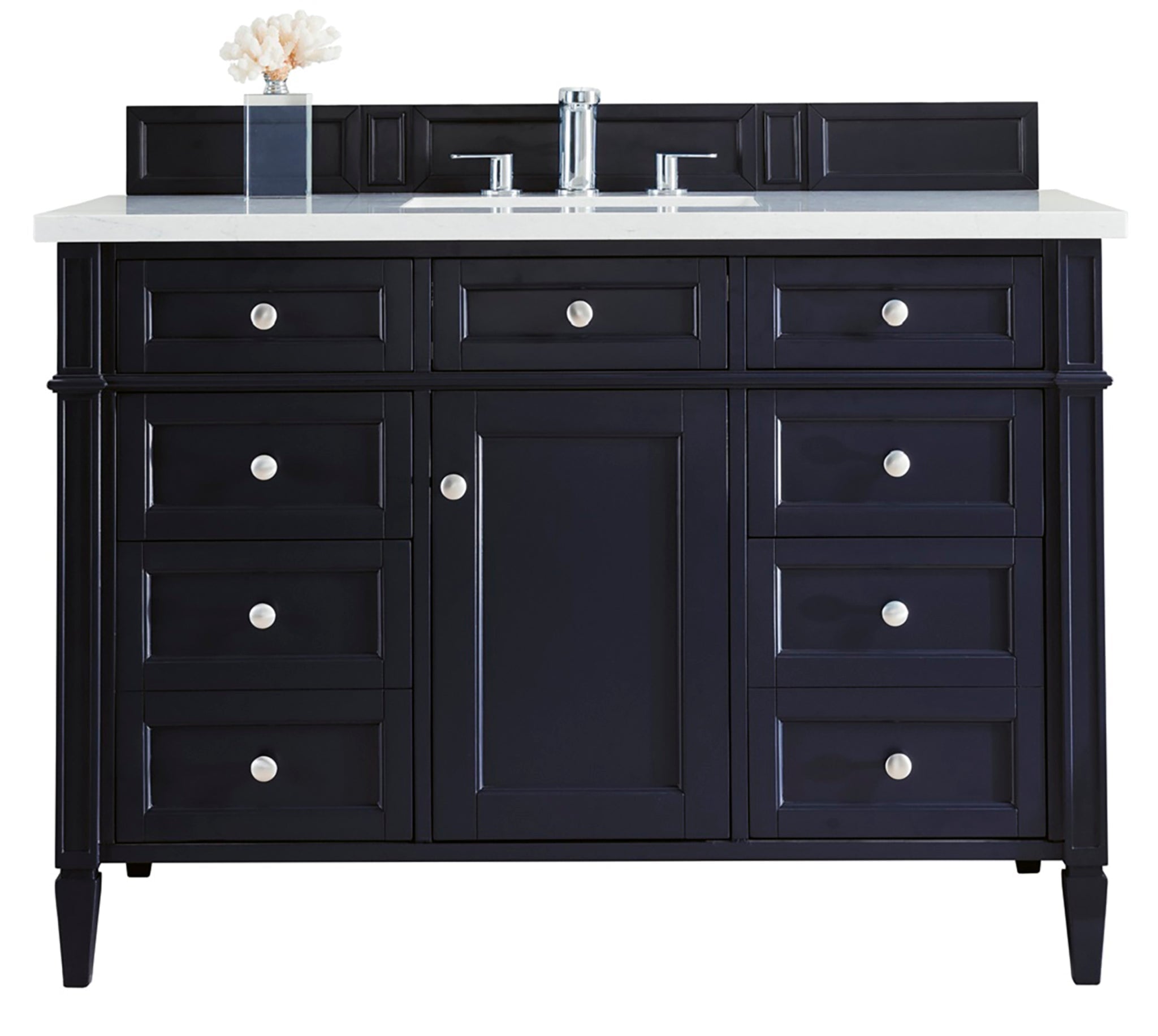 James Martin Vanities - Brittany 48" Single Bathroom Vanity in Victory Blue - 650 - V48 - VBL - 3WZ - Home Luxury USA