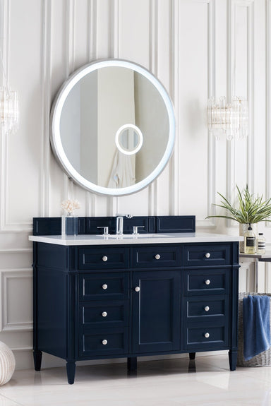 James Martin Vanities - Brittany 48" Single Bathroom Vanity in Victory Blue - 650 - V48 - VBL - Home Luxury USA