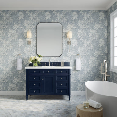 James Martin Vanities - Brittany 48" Single Bathroom Vanity in Victory Blue - 650 - V48 - VBL - Home Luxury USA