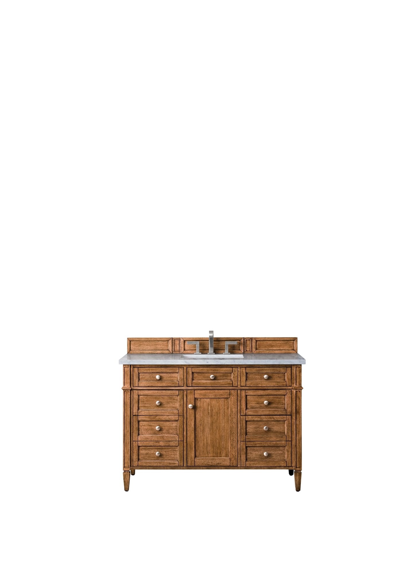 James Martin Vanities - Brittany 48" Single Vanity Cabinet in Saddle Brown - 650 - V48 - SBR - 3AF - Home Luxury USA