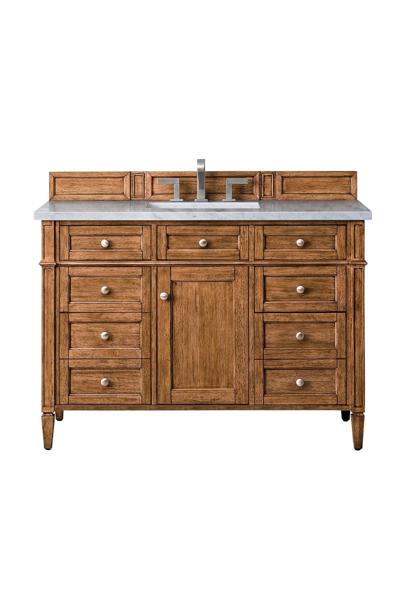 James Martin Vanities - Brittany 48" Single Vanity Cabinet in Saddle Brown - 650 - V48 - SBR - 3CAR - Home Luxury USA