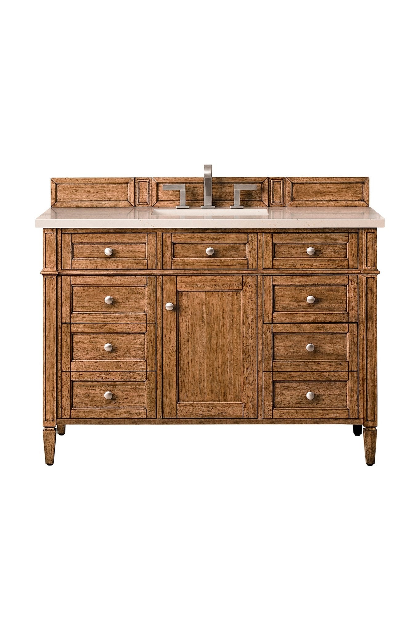 James Martin Vanities - Brittany 48" Single Vanity Cabinet in Saddle Brown - 650 - V48 - SBR - 3EMR - Home Luxury USA