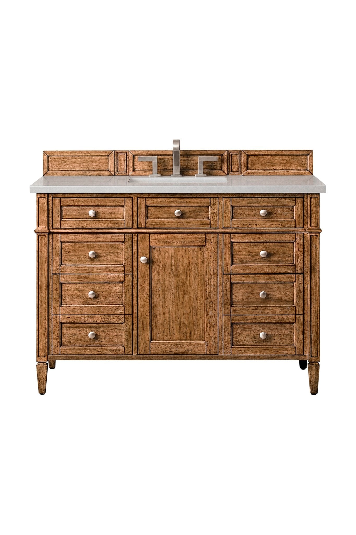 James Martin Vanities - Brittany 48" Single Vanity Cabinet in Saddle Brown - 650 - V48 - SBR - 3ESR - Home Luxury USA