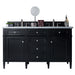 James Martin Vanities - Brittany 60" Double Bathroom Vanity in Black Onyx - 650 - V60D - BKO - 3CAR - Home Luxury USA