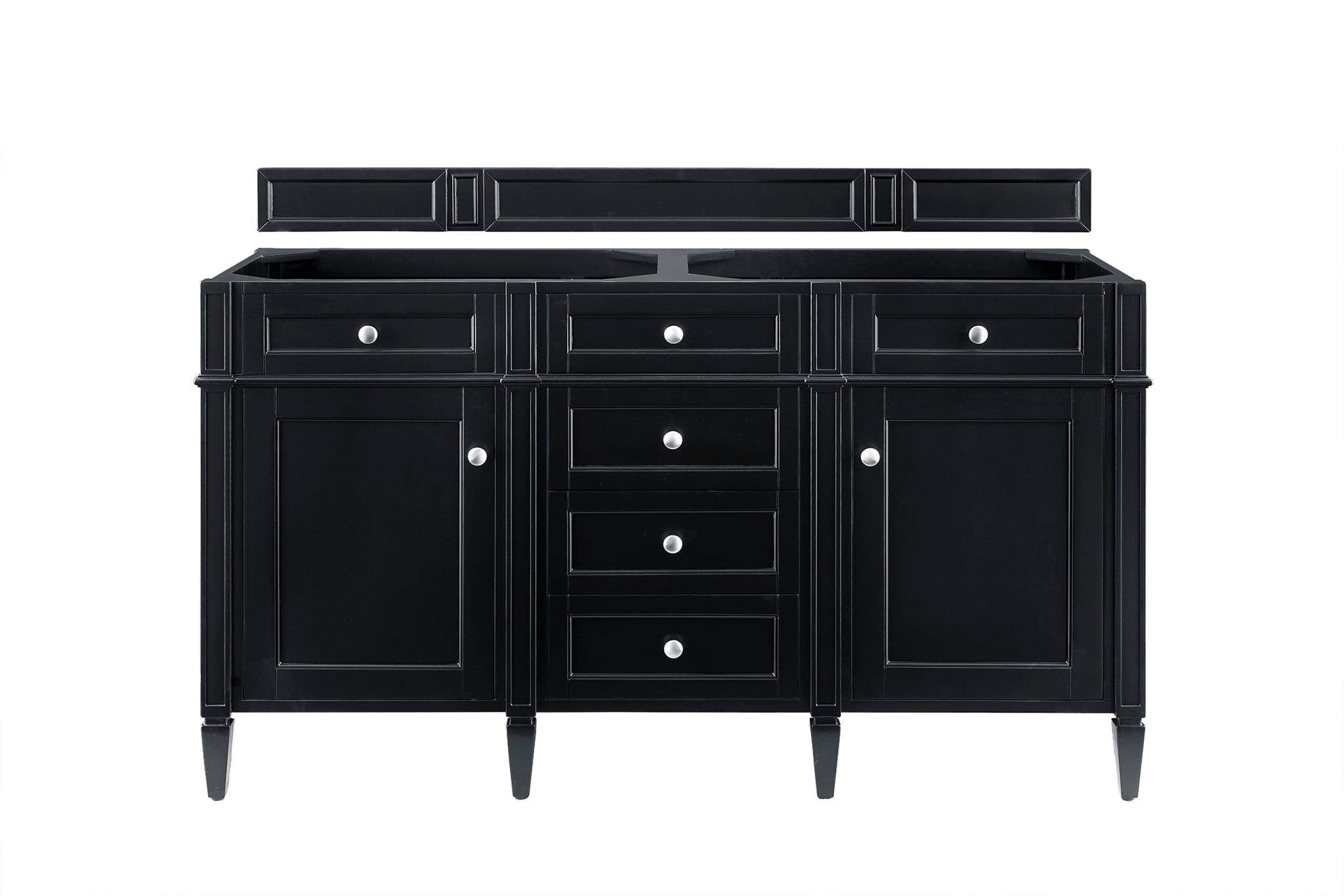 James Martin Vanities - Brittany 60" Double Bathroom Vanity in Black Onyx - 650 - V60D - BKO - Home Luxury USA