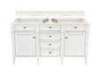 James Martin Vanities - Brittany 60" Double Bathroom Vanity in Bright White - 655 - V60D - BW - 3WZ - Home Luxury USA