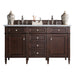 James Martin Vanities - Brittany 60" Double Bathroom Vanity in Burnished Mahogany - 650 - V60D - BNM - 3CAR - Home Luxury USA