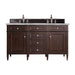 James Martin Vanities - Brittany 60" Double Bathroom Vanity in Burnished Mahogany - 650 - V60D - BNM - 3VSL - Home Luxury USA