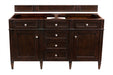 James Martin Vanities - Brittany 60" Double Bathroom Vanity in Burnished Mahogany - 650 - V60D - BNM - Home Luxury USA