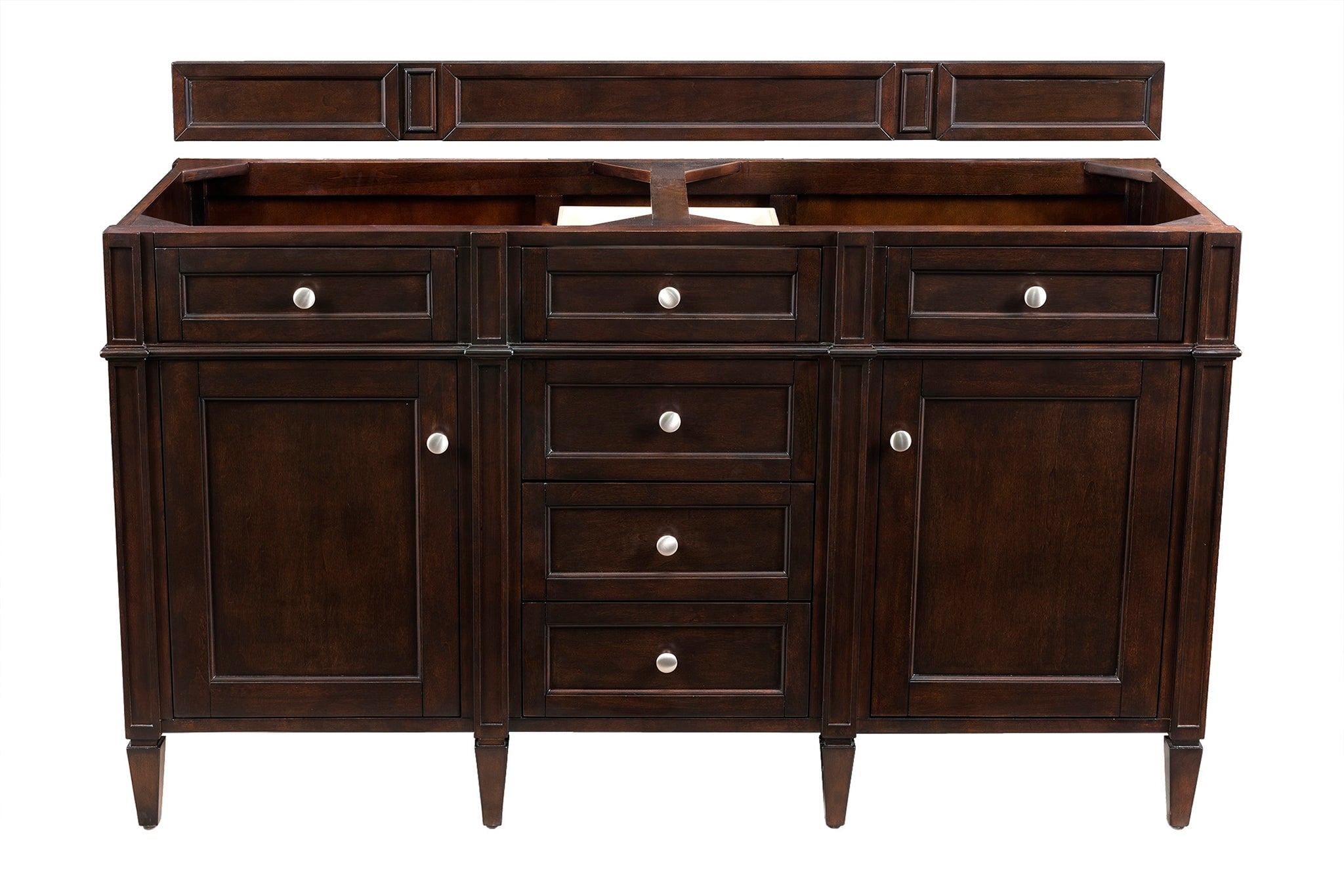 James Martin Vanities - Brittany 60" Double Bathroom Vanity in Burnished Mahogany - 650 - V60D - BNM - Home Luxury USA