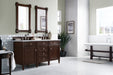 James Martin Vanities - Brittany 60" Double Bathroom Vanity in Burnished Mahogany - 650 - V60D - BNM - Home Luxury USA