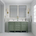 James Martin Vanities - Brittany 60" Double Bathroom Vanity in Smokey Celadon - 650 - V60D - SC - 1WZ - Home Luxury USA