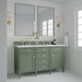 James Martin Vanities - Brittany 60" Double Bathroom Vanity in Smokey Celadon - 650 - V60D - SC - Home Luxury USA