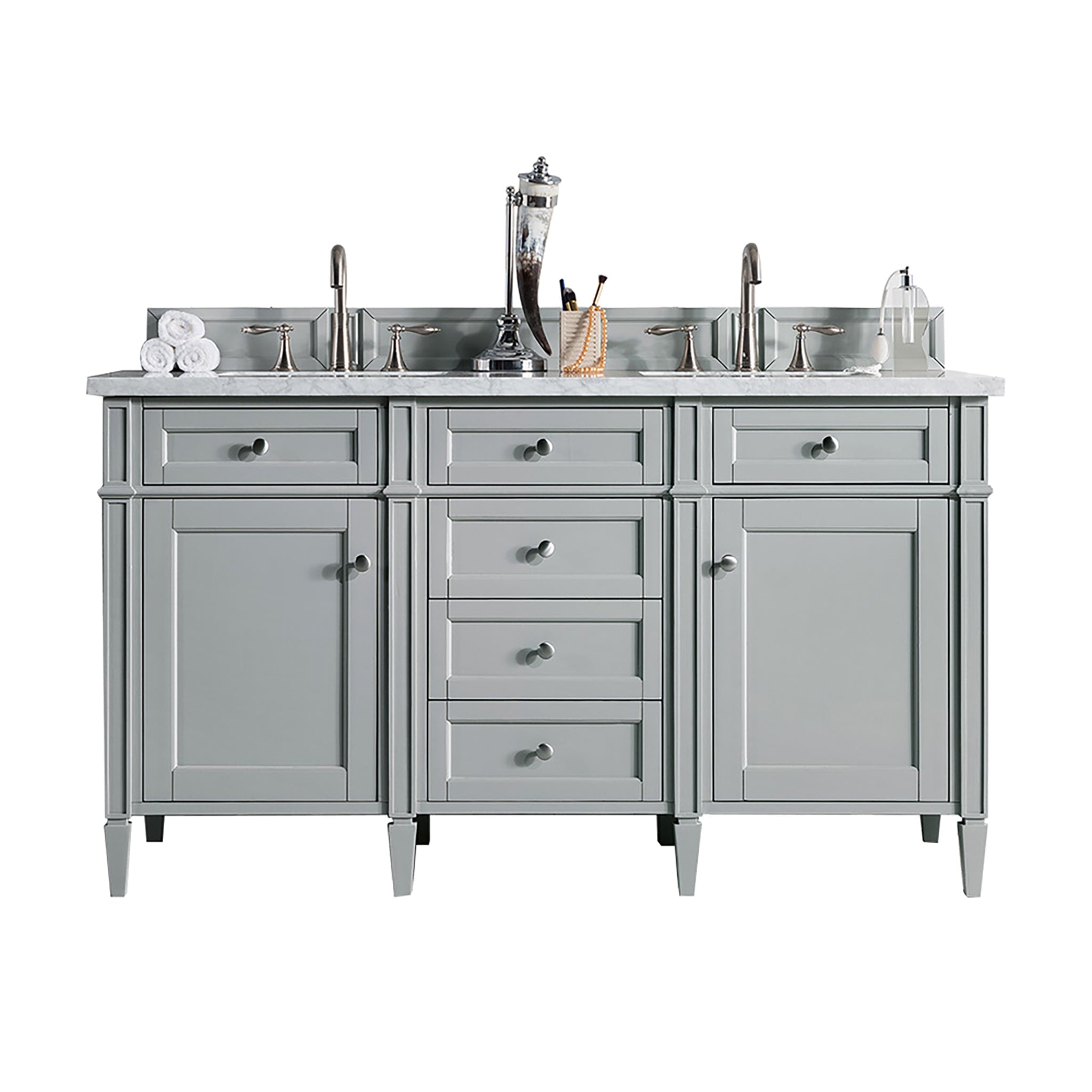 James Martin Vanities - Brittany 60" Double Bathroom Vanity in Urban Gray - 650 - V60D - UGR - 3AF - Home Luxury USA