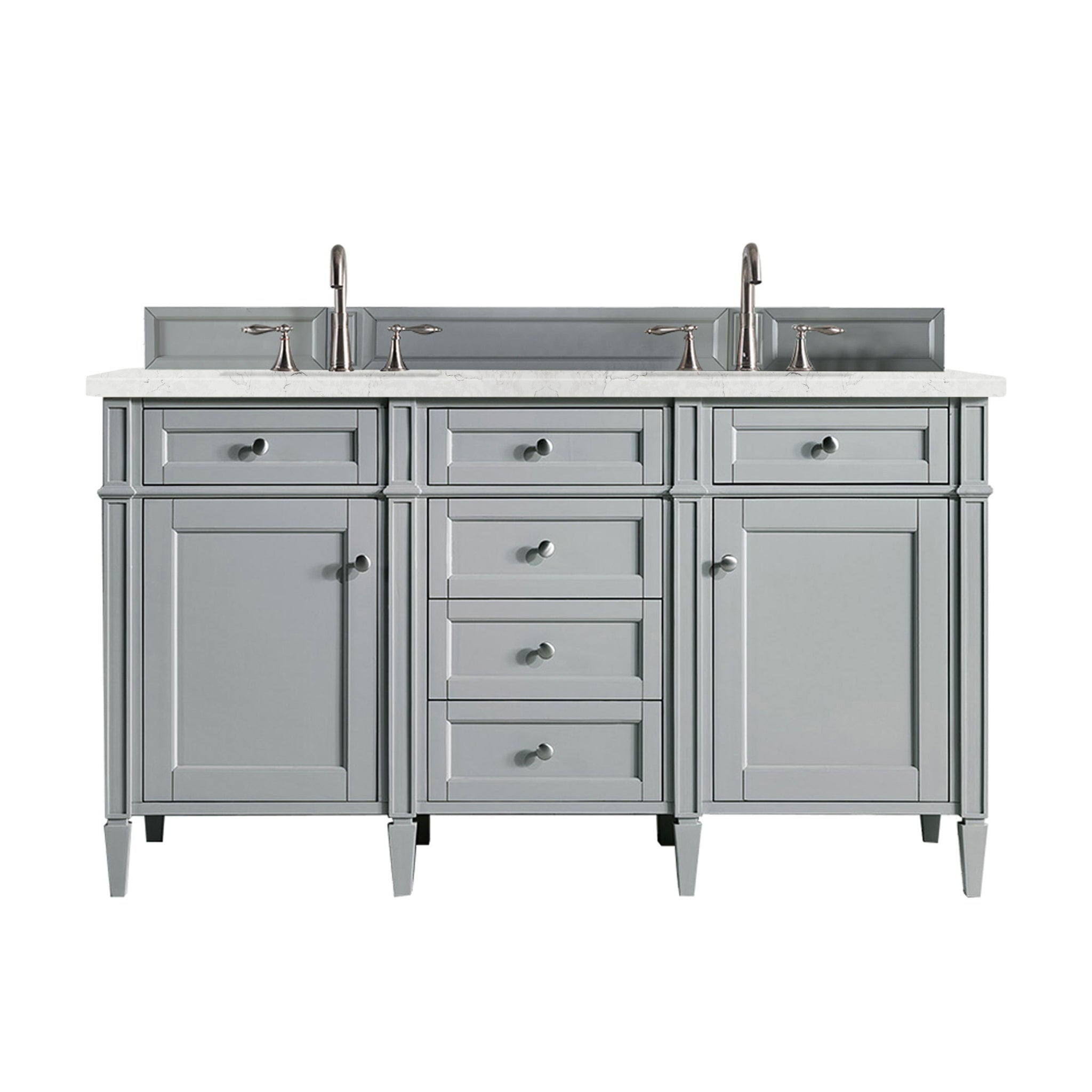 James Martin Vanities - Brittany 60" Double Bathroom Vanity in Urban Gray - 650 - V60D - UGR - 3EJP - Home Luxury USA