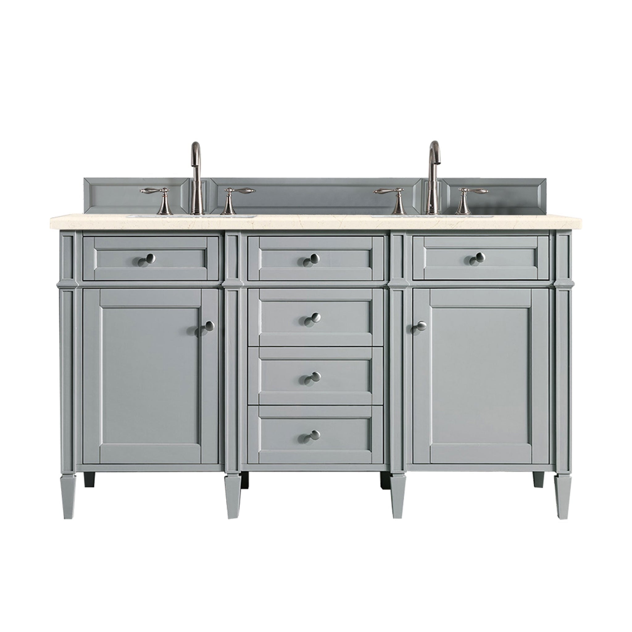 James Martin Vanities - Brittany 60" Double Bathroom Vanity in Urban Gray - 650 - V60D - UGR - 3EMR - Home Luxury USA