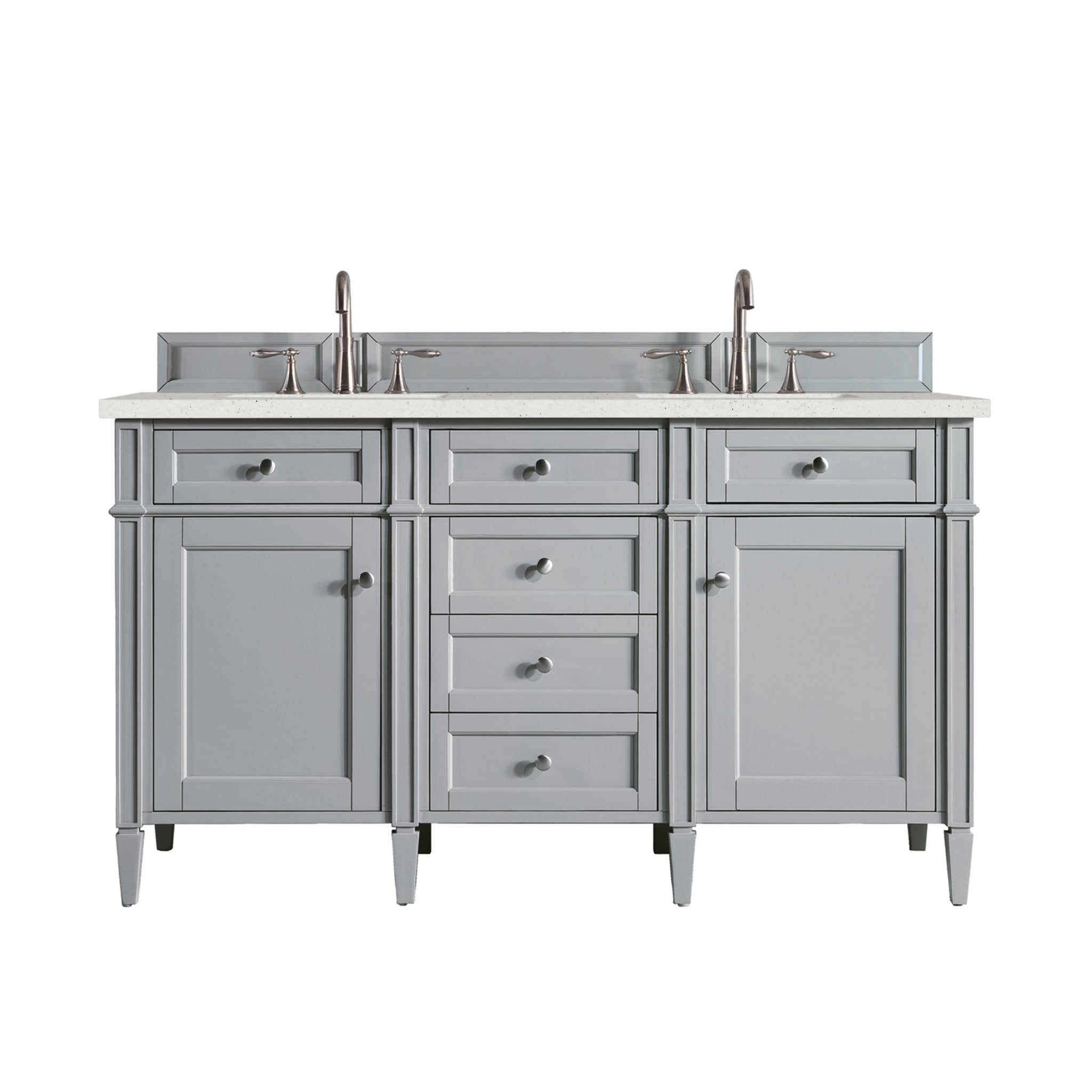 James Martin Vanities - Brittany 60" Double Bathroom Vanity in Urban Gray - 650 - V60D - UGR - 3LDL - Home Luxury USA