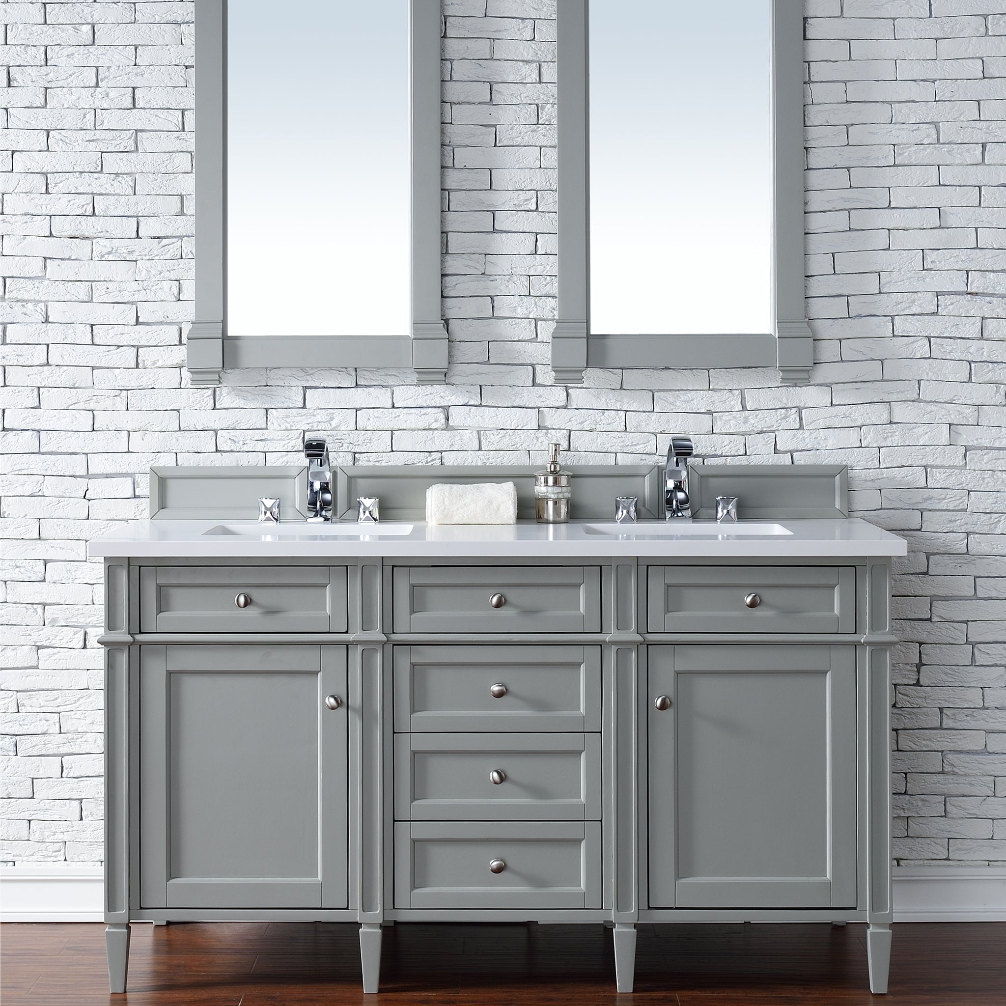 James Martin Vanities - Brittany 60" Double Bathroom Vanity in Urban Gray - 650 - V60D - UGR - Home Luxury USA