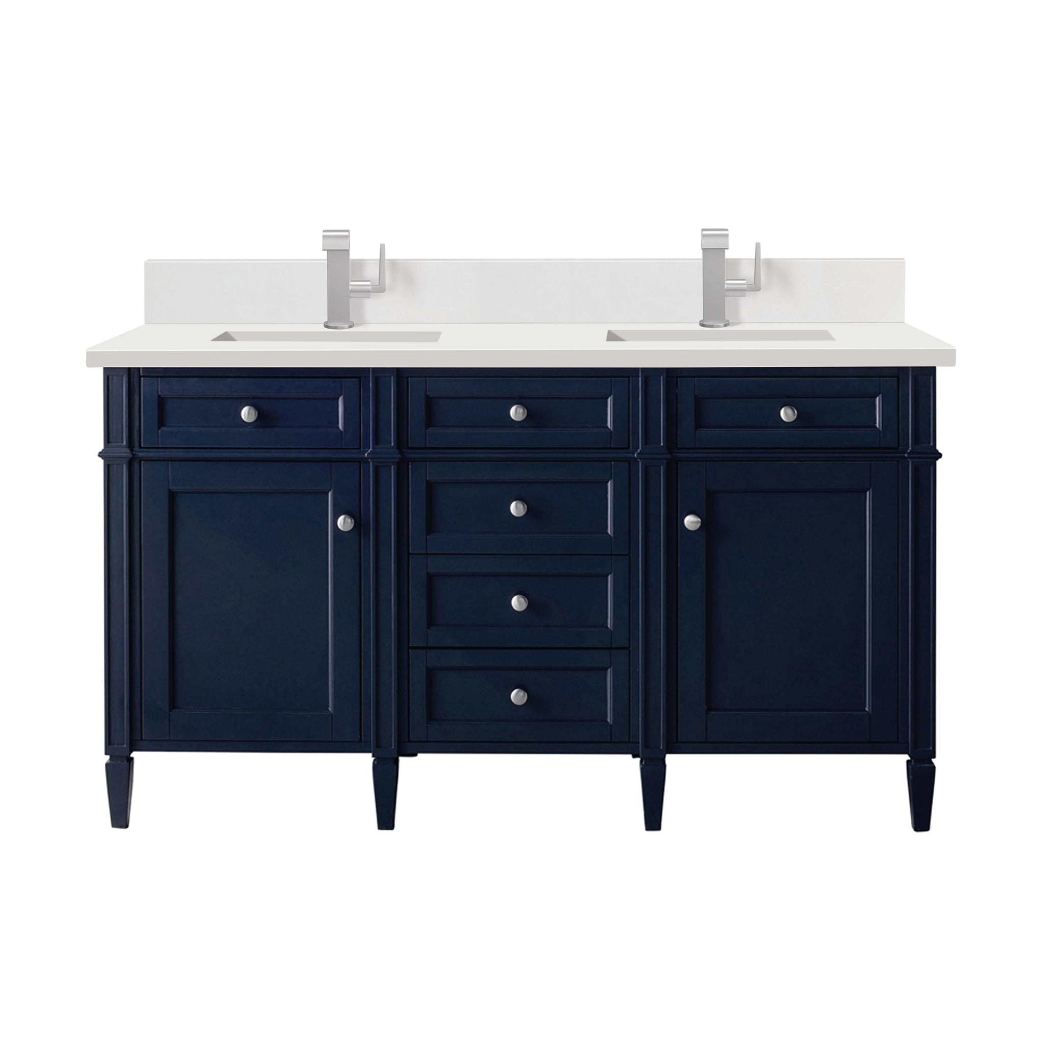 James Martin Vanities - Brittany 60" Double Bathroom Vanity in Victory Blue - 650 - V60D - VBL - 1WZ - Home Luxury USA