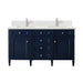 James Martin Vanities - Brittany 60" Double Bathroom Vanity in Victory Blue - 650 - V60D - VBL - 1WZ - Home Luxury USA