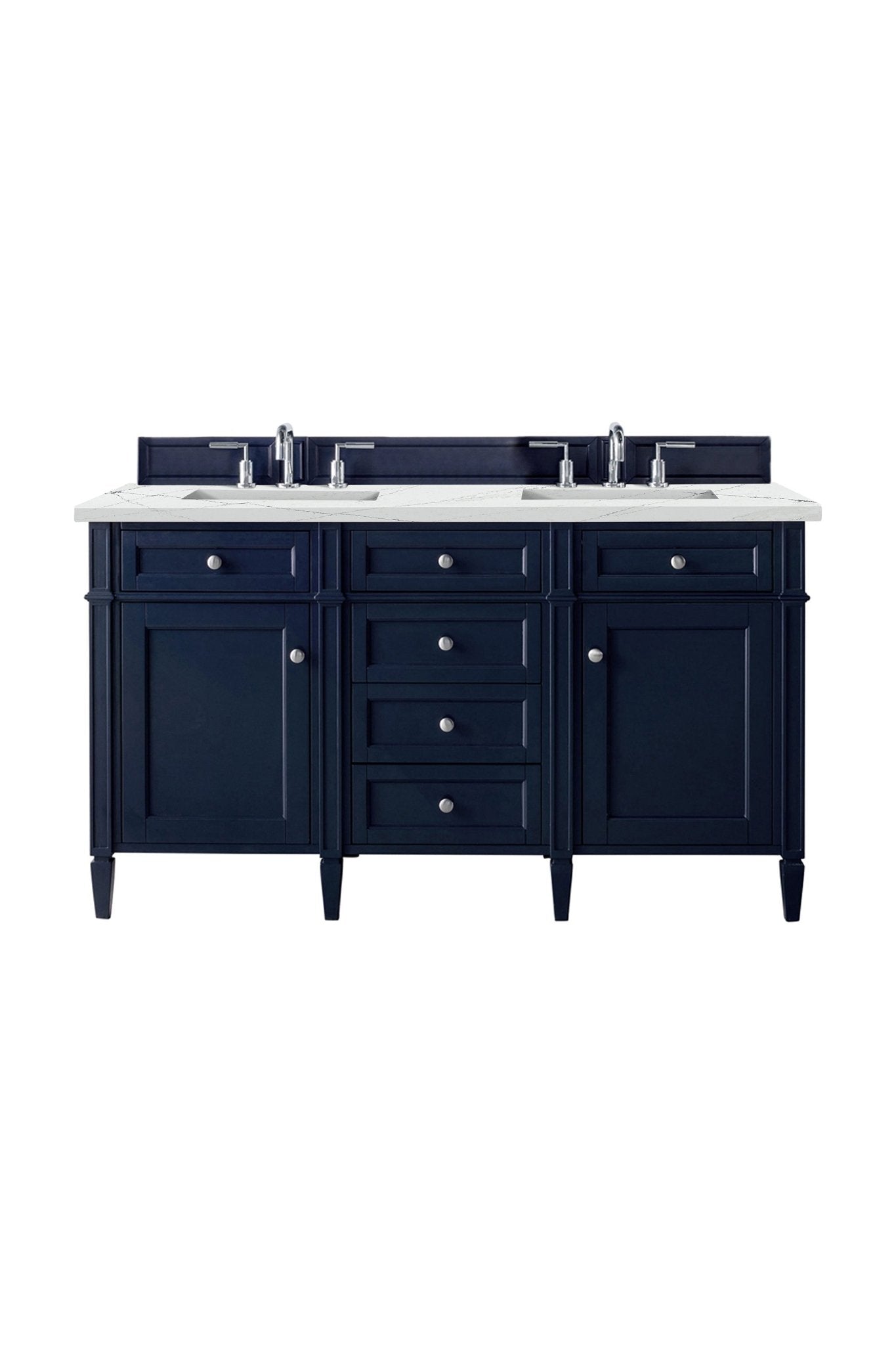 James Martin Vanities - Brittany 60" Double Bathroom Vanity in Victory Blue - 650 - V60D - VBL - 3ENC - Home Luxury USA