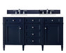 James Martin Vanities - Brittany 60" Double Bathroom Vanity in Victory Blue - 650 - V60D - VBL - 3WZ - Home Luxury USA