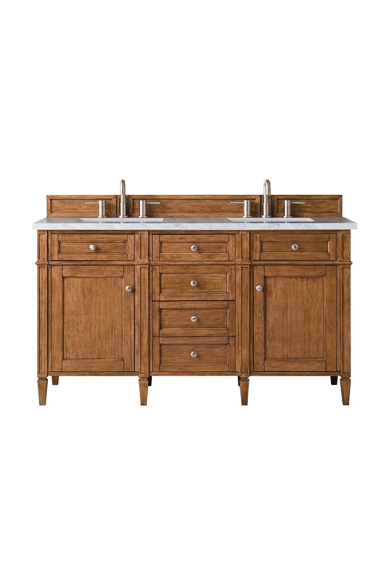 James Martin Vanities - Brittany 60" Double Vanity Cabinet in Saddle Brown - 650 - V60D - SBR - 3AF - Home Luxury USA