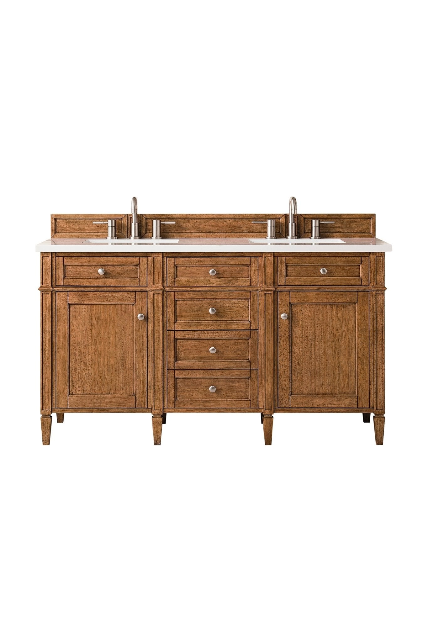 James Martin Vanities - Brittany 60" Double Vanity Cabinet in Saddle Brown - 650 - V60D - SBR - 3EJP - Home Luxury USA